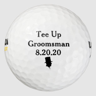 Groomsman Golf Ball Invite Golfballen