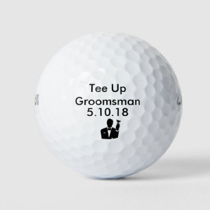Groomsman Golf Ball Invite Golfballen