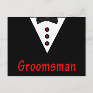 Groomsman in Tux Briefkaart