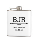Groomsman Initialen Heupfles (Voorkant)