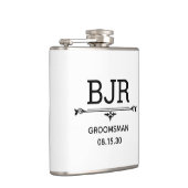 Groomsman Initialen Heupfles (Rechts)