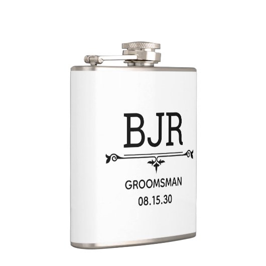 Groomsman Initialen Heupfles (Rechts)