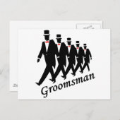 Groomsman (Man) Briefkaart (Voorkant / Achterkant)