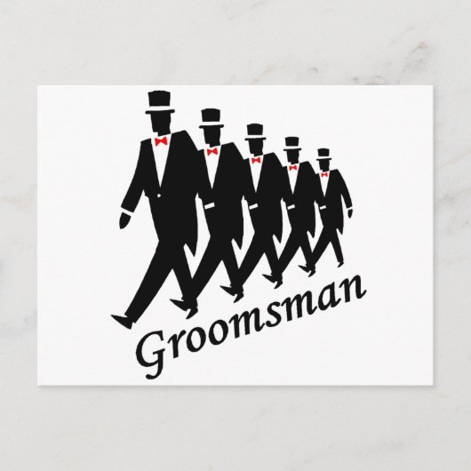 Groomsman (Man) Briefkaart (Voorkant)
