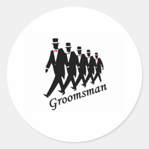 Groomsman (Man) Ronde Sticker