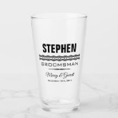 GROOMSMAN MARIAGE PARTY TUMBLER VERRE (Devant)