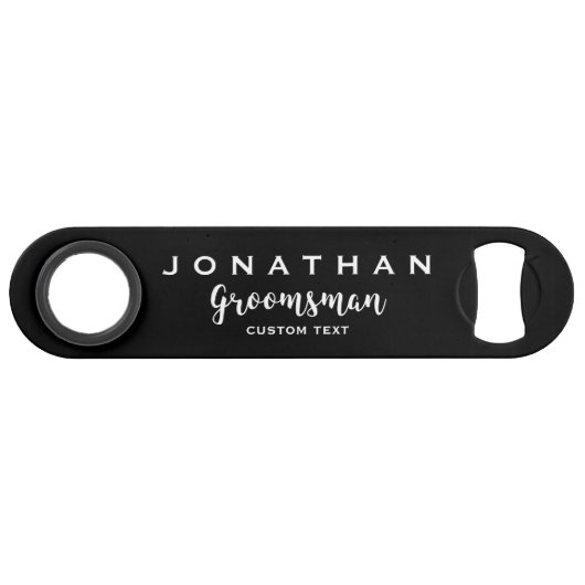 Groomsman Mariage personnalisé Favoriser Monogramm (Devant (Horizontal))