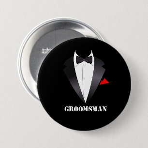 Groomsman met Tuxedo Shirt - Button