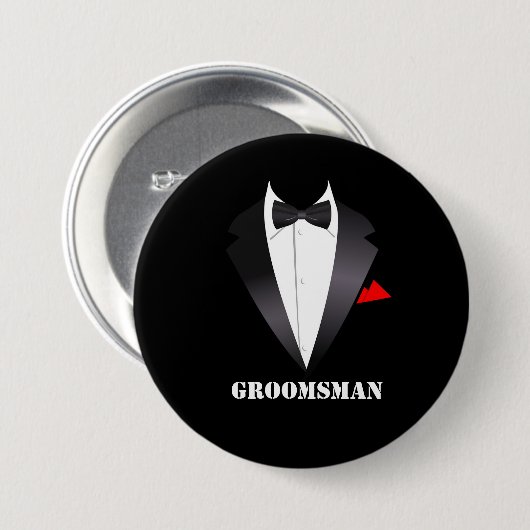Groomsman met Tuxedo Shirt - Button (Voorkant /achterkant)