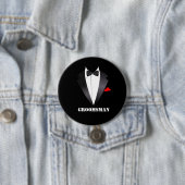 Groomsman met Tuxedo Shirt - Button (In situ)