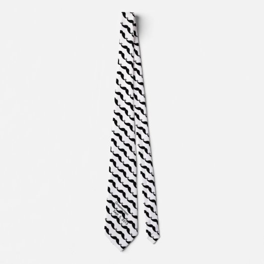 Groomsman Mustache Necktie Stropdas (Voorkant)
