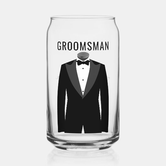 Groomsman Name Black Tuxedo Mariage Date (Recto)