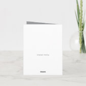 Groomsman noir simple épousant la carte de note de (Dos)