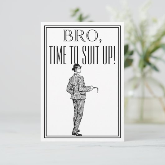 Groomsman of Best Man Voorstel  Uitnodiging (Staand voorkant)