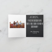 Groomsman ou Best Man Proposition photo Invitation (Intérieur)