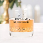 Groomsman over het voorstel voor stenen whisky glas