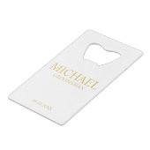 Groomsman personnalisé classique blanc et or (Devant Angle)