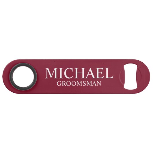 Groomsman personnalisé de la Bourgogne moderne (Devant (Horizontal))