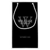 Groomsman Personnalisé Moderne Chic Petit Sac Cade (Dos)