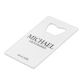 Groomsman personnalisé moderne noir et blanc (Devant Angle)