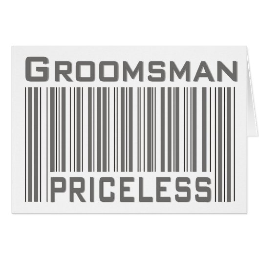Groomsman Priceless (Voorkant Horizontaal)