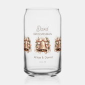 Groomsman Soda Glass Blikvorm Glas (Achterkant)