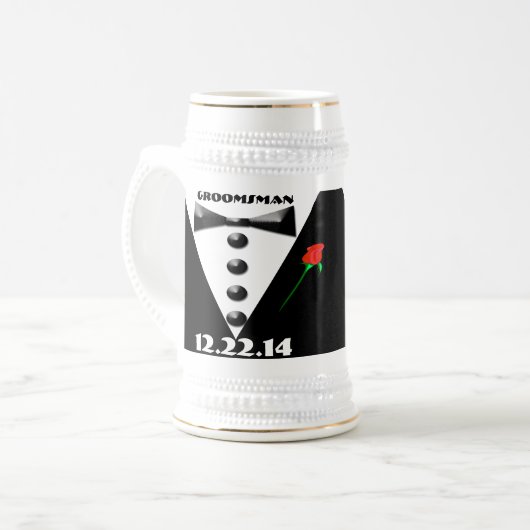 Groomsman Stein - Bierpul (Voorkant links)