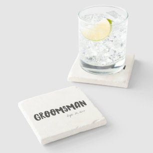Groomsman Stenen Onderzetter