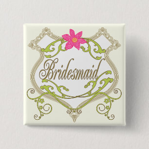 Groomsman trouwbadges vierkante button 5,1 cm