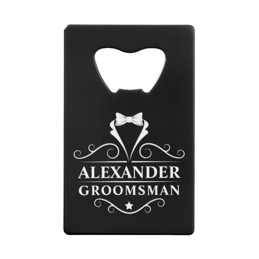 Groomsman Tuxedo Cravate noir (Devant)