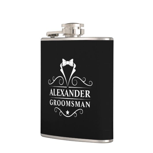 Groomsman Tuxedo Stropdas Black Heupfles (Links)