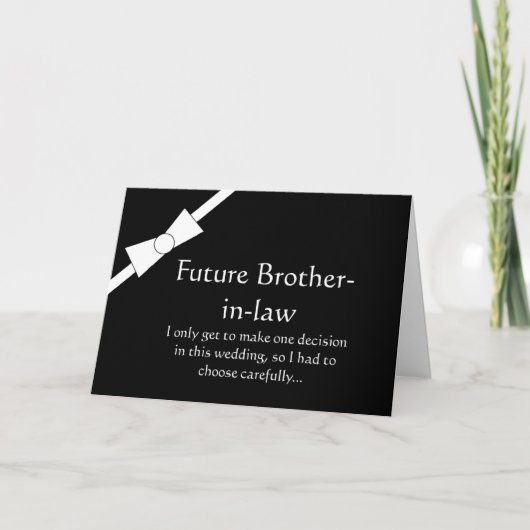 Groomsman van de Zwager van Furture de Kaart van (Voorkant)