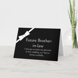 Groomsman van de Zwager van Furture de Kaart van