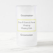 Groomsman Verre Bière Mug (Centre)