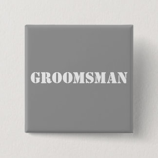 Groomsman Vierkante Button 5,1 Cm