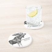 Groomsman Vintage Buck Onderzetters (Zijkant)