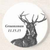 Groomsman Vintage Buck Onderzetters (Voorkant)