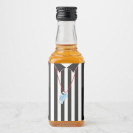 Groomsman-voorstel Neem een hete bruiloft-liquorfl Likeurfles Etiket