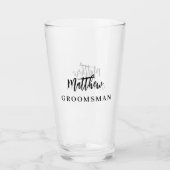 Groomsman vrijgezellenfeest glas (Voorkant)