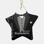 Groomsman Weddenschap kerstfeest Ornament (Links)