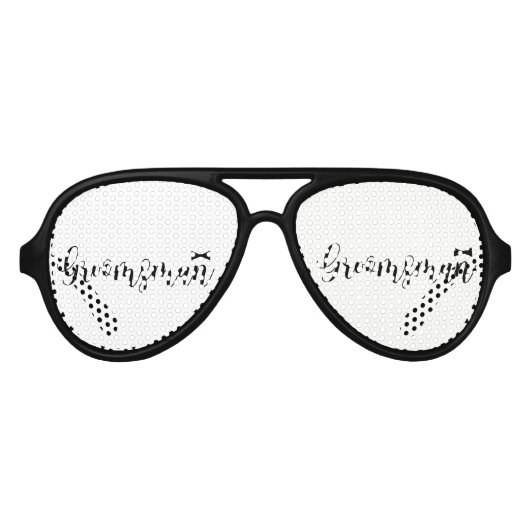 Groomsman-Wedding, Bachelor-party-stropdas Aviator Zonnebril (Voorkant)