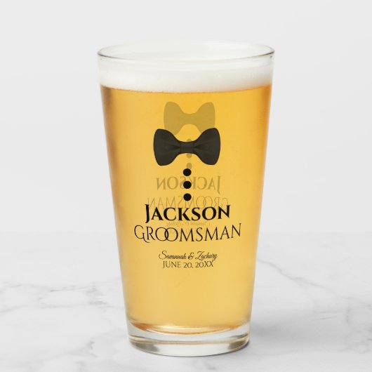 Groomsman Wedding Favor Verre Tumbler (Devant (rempli))