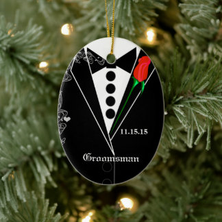 Groomsman Wedding kerstversiering Keramisch Ornament