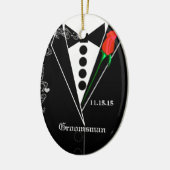 Groomsman Wedding kerstversiering Keramisch Ornament (Links)