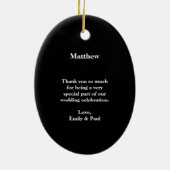 Groomsman Wedding kerstversiering Keramisch Ornament (Achterkant)