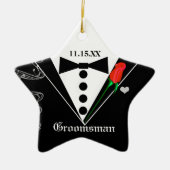 Groomsman Wedding kerstversiering Keramisch Ornament (Voorkant)