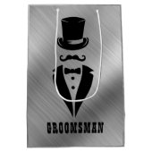 Groomsman Wedding Medium Cadeauzakje (Achterkant)