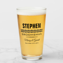GROOMSMAN WEDDING PARTY TUMBLER GLASS