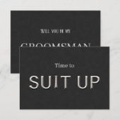 Groomsman Wedding proposal Kaart Notitiekaartje (Voorkant / Achterkant)