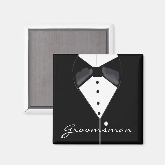 Groomsman Wedding Tuxedo Magneet (Voorkant / Achterkant)